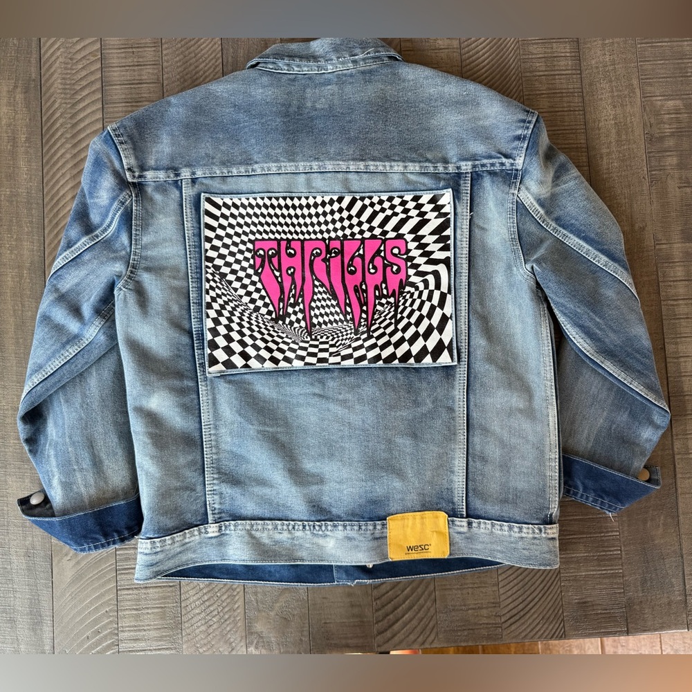 Wesc Trucker Guilty Pleasures Jean Jacket Unisex Men’s Size S or Women’s Size M